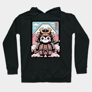 Cute cartoon Kawaii a stout gorilla samurai armor fuji mount blossom Hoodie